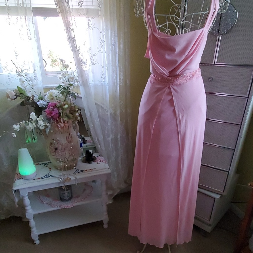 Gorgeous semi formal pink dress with sequins/beads